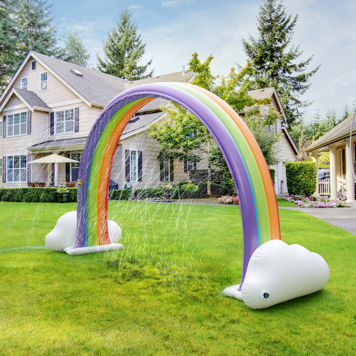 rainbow sprinkler inflatable
